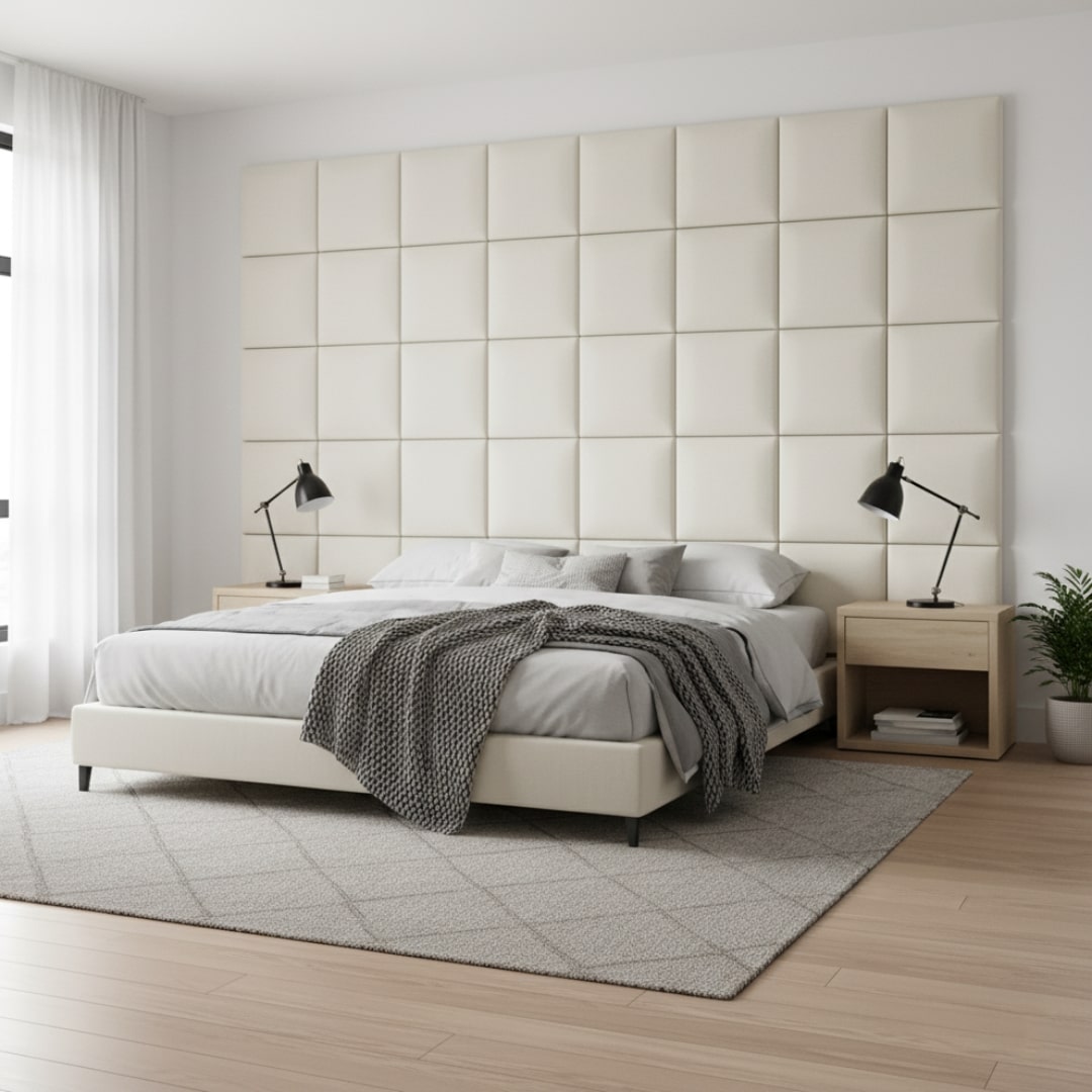 Færdigmonterede vægpaneler i et stilfuldt rum