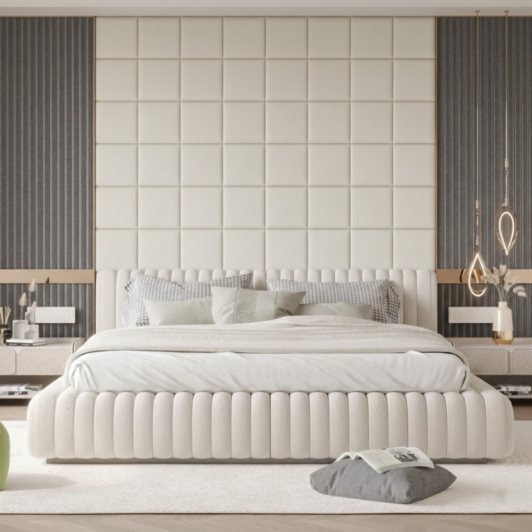 Tilpassede fløjls-paneler til moderne interiør