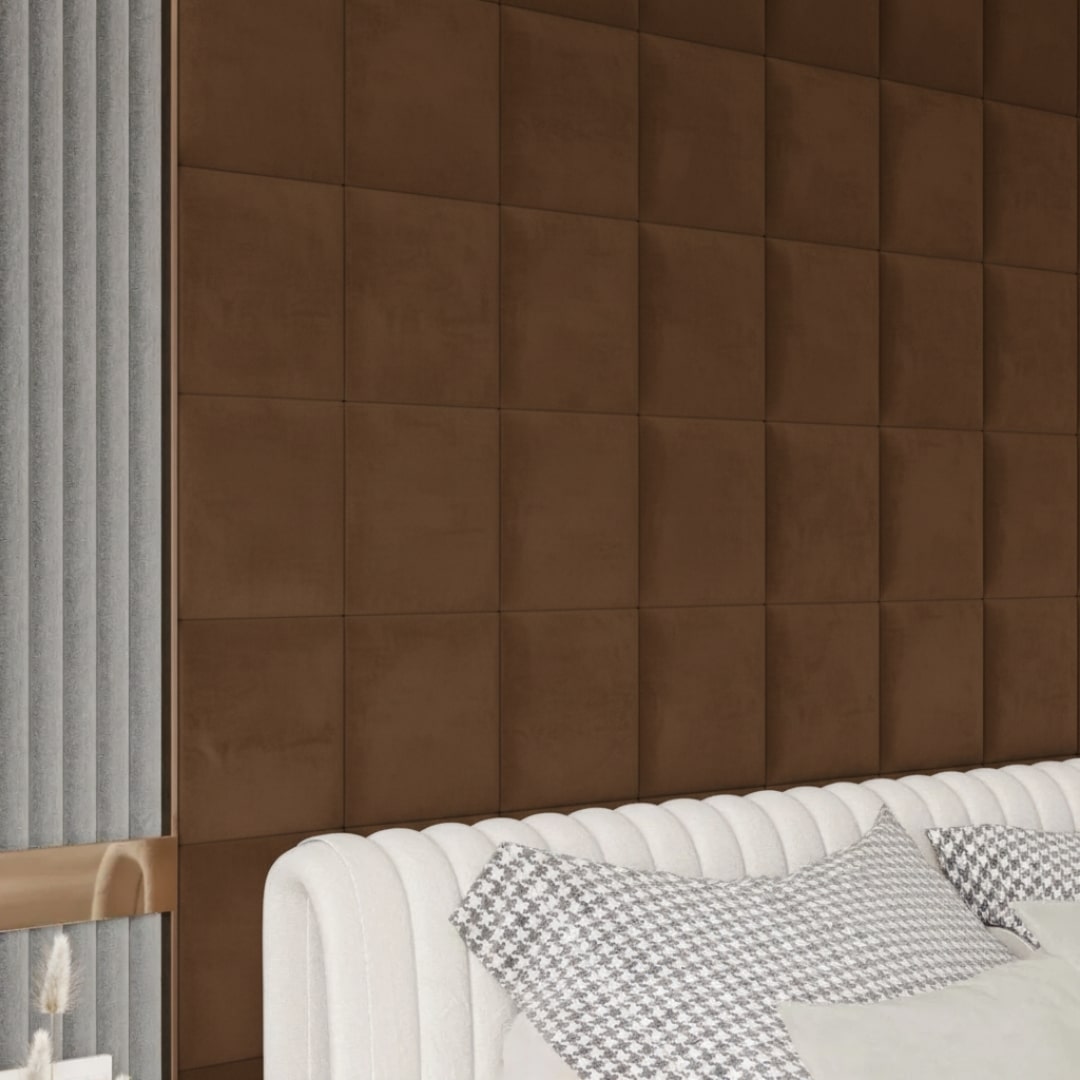 Moderne fløjlsvægpaneler