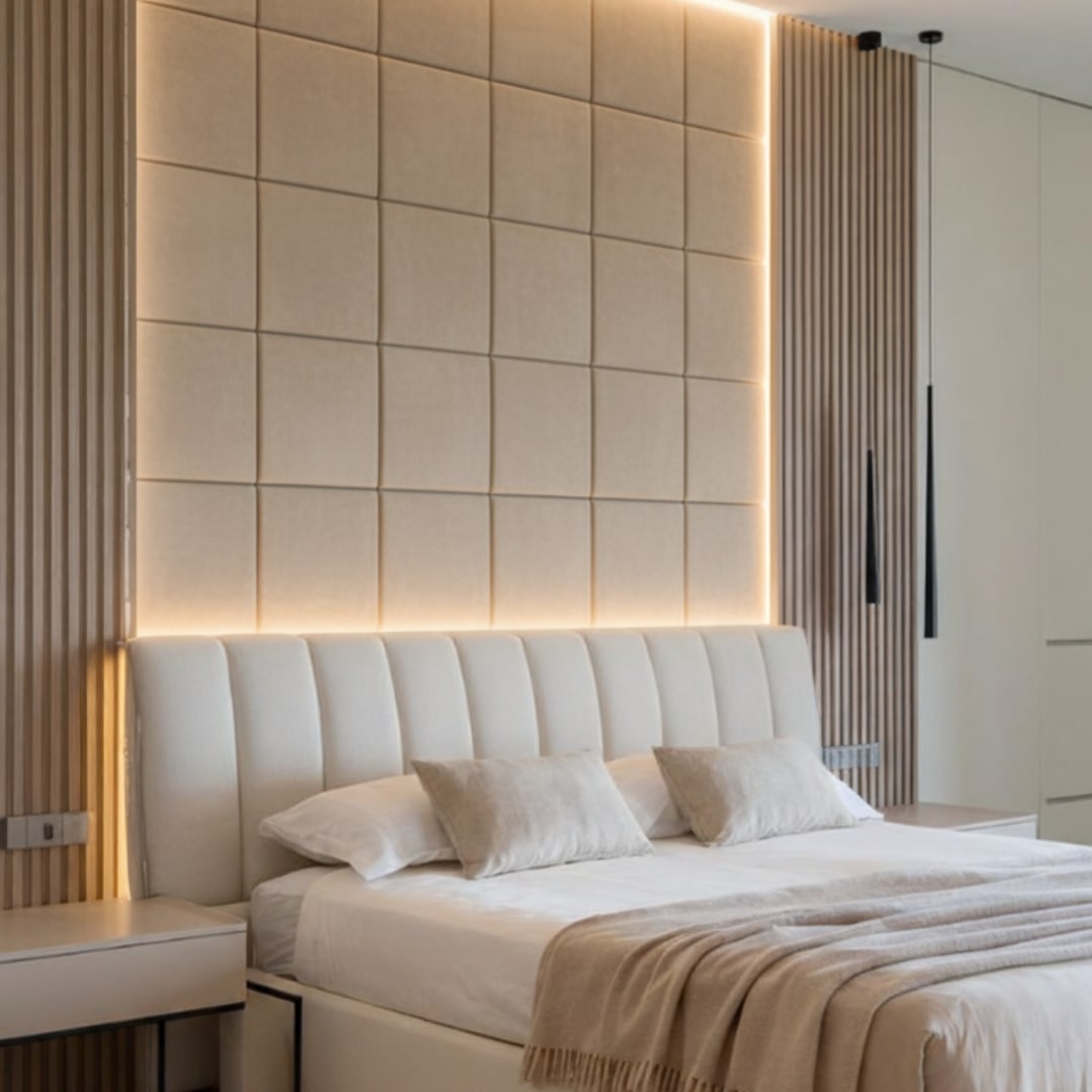 Premium fløjls-paneler med dyb tekstur